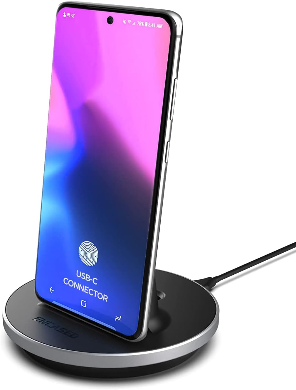 USB-C Fast Charging Dock Station, Adjustable Desktop Charging Stand for Phones & Tablets