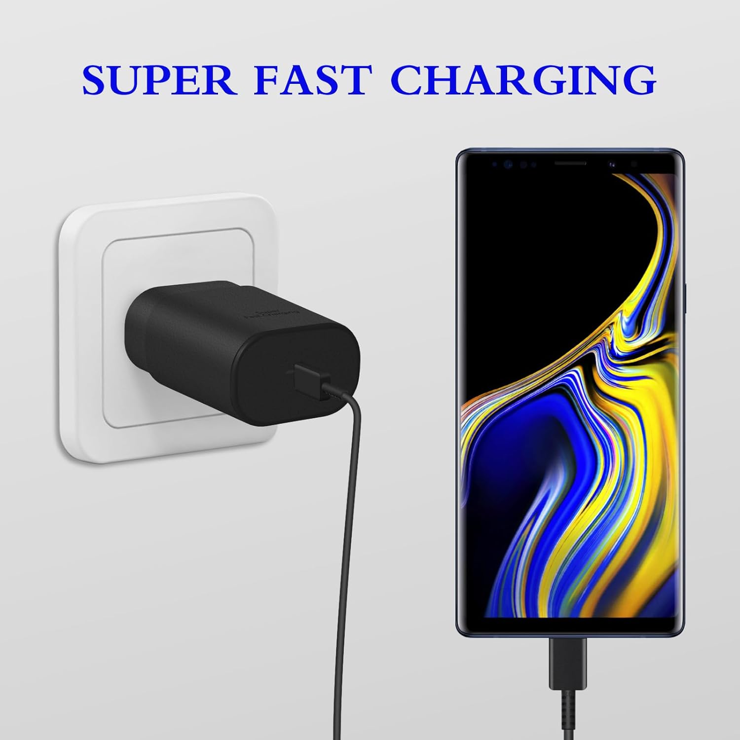 25W USB-C Fast Charger Set with 6ft Cable, 2-Pack for Samsung & iPhone