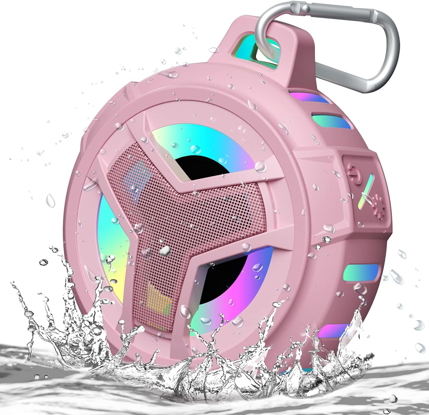 Waterproof Floating Bluetooth Shower Speaker with LED Light & TWS Pairing