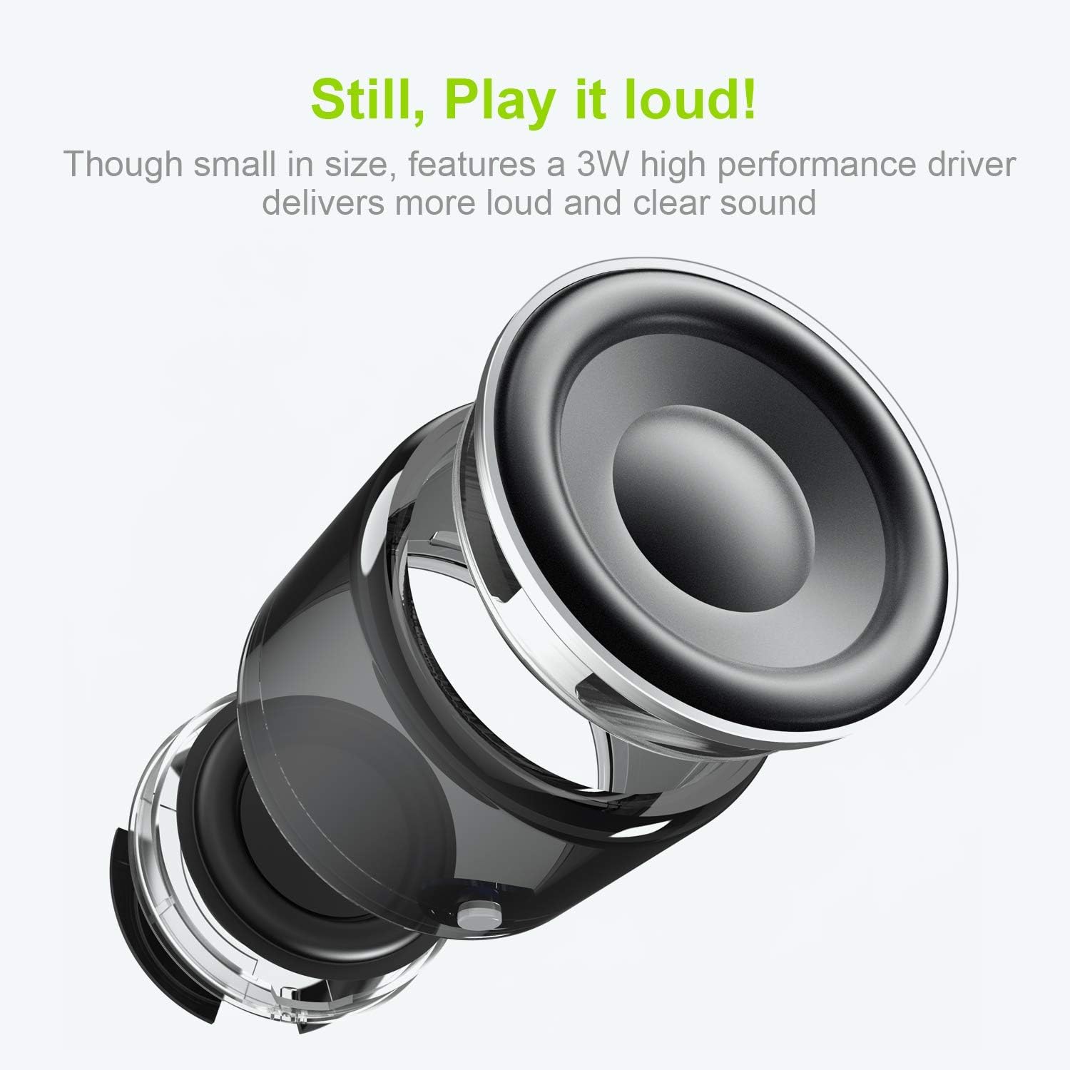 IP67 Waterproof Portable Bluetooth Speaker A106 Pro, Mini Bass Wireless Speaker with Travel Case