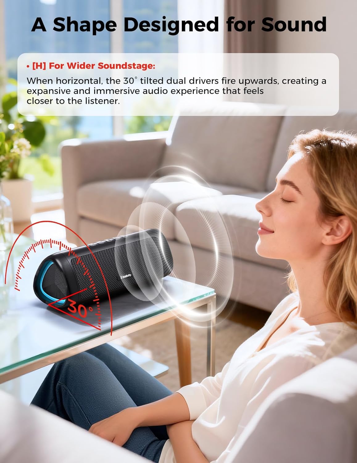 BolaButty Portable Bluetooth Speaker, IPX5 Waterproof Wireless Speaker with 20H Playtime, TWS Pairing & BT5.3 for Home, Outdoor, Camping & Beach