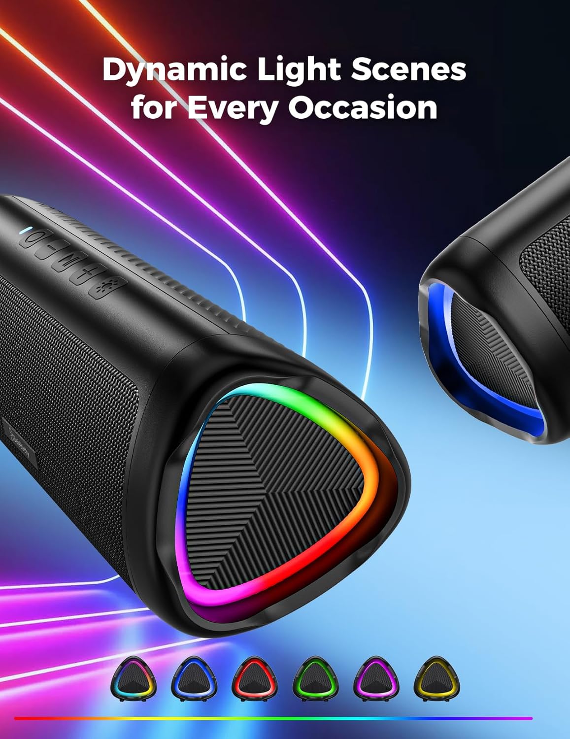 BolaButty Portable Bluetooth Speaker, IPX5 Waterproof Wireless Speaker with 20H Playtime, TWS Pairing & BT5.3 for Home, Outdoor, Camping & Beach