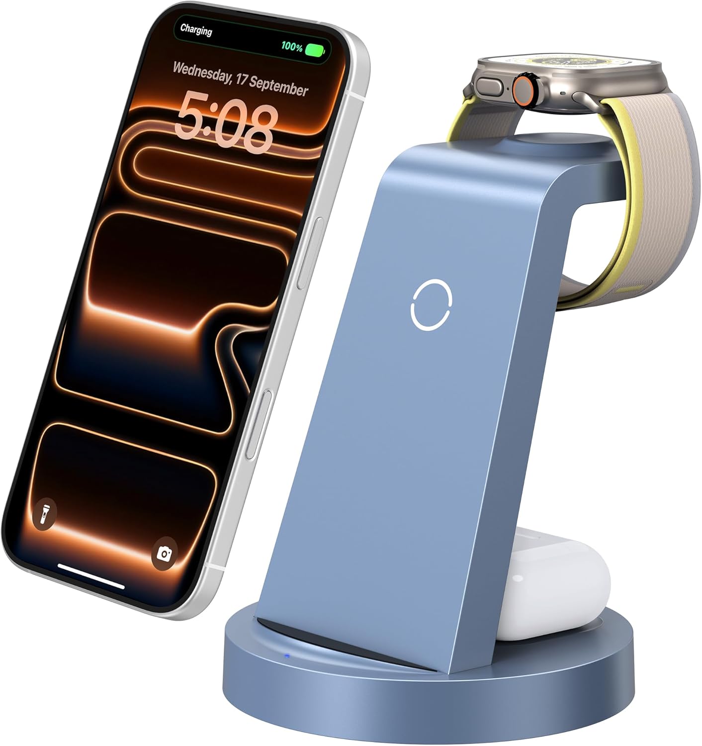 3-in-1 Wireless Charging Station for iPhone, Apple Watch & AirPods