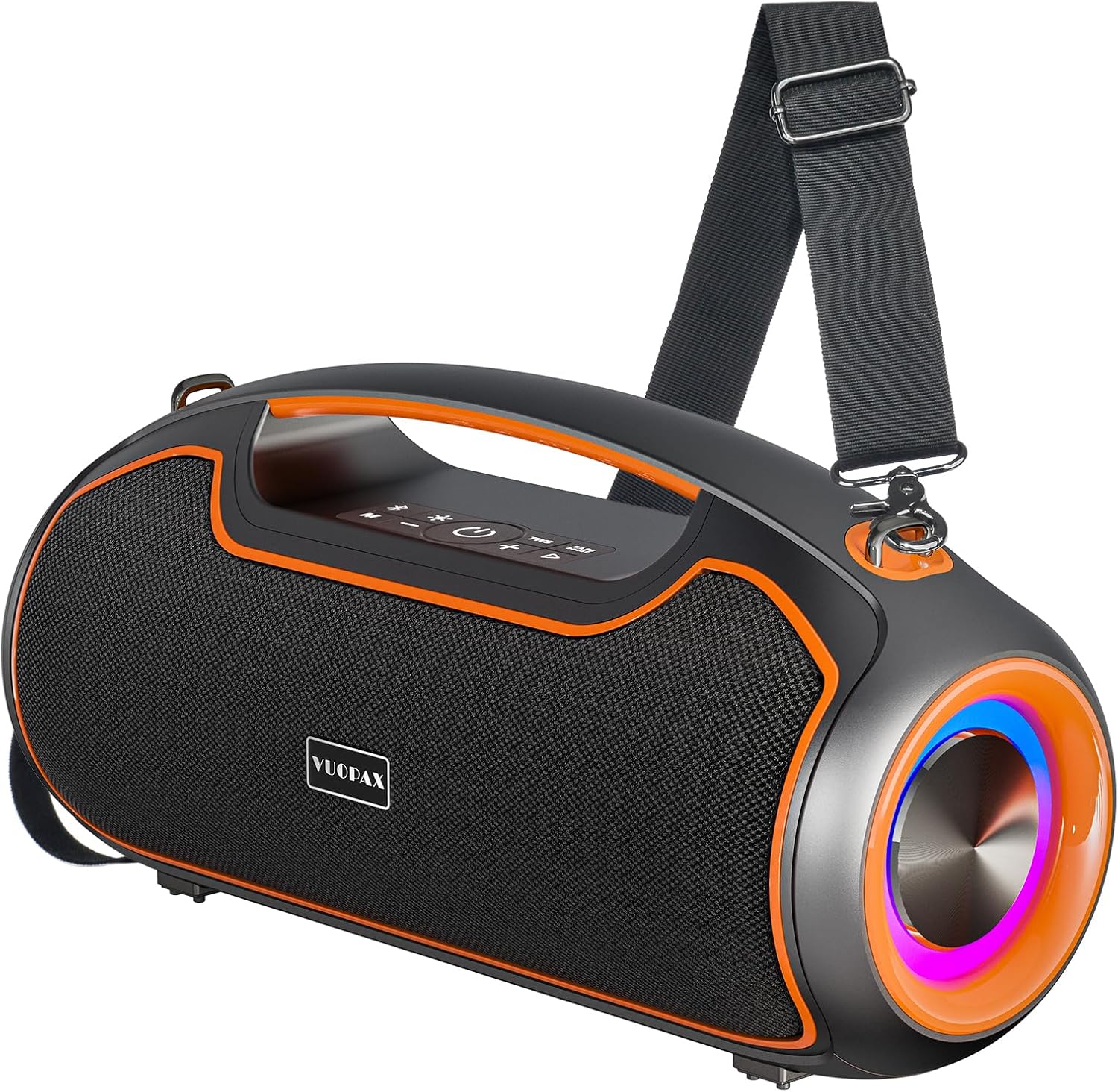 200W MAX Outdoor Bluetooth Speaker with Deep Bass, RGB Lights & IP65 Waterproof