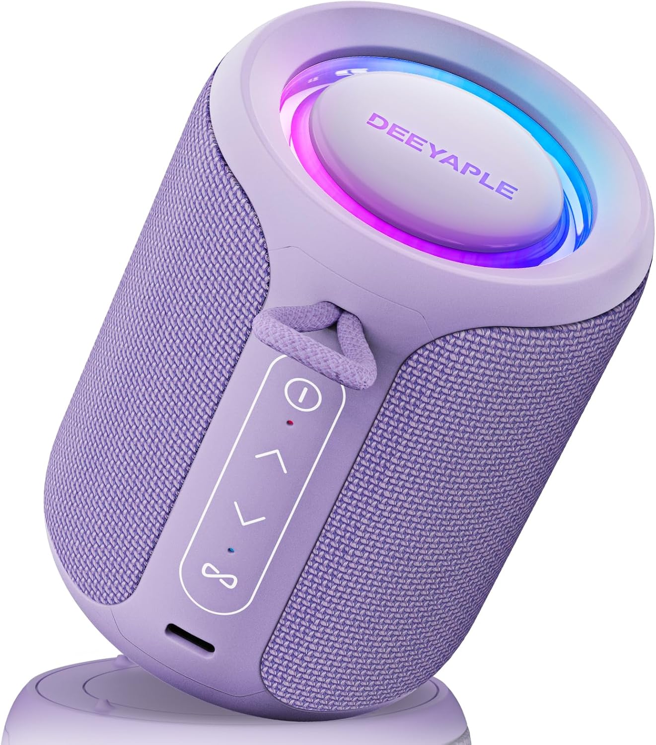 IP67 Waterproof Portable Bluetooth Speaker with RGB Lights, 15W Stereo Sound Wireless Speaker, TWS Pairing & 2500mAh Battery for Outdoor, Home, Party & Beach