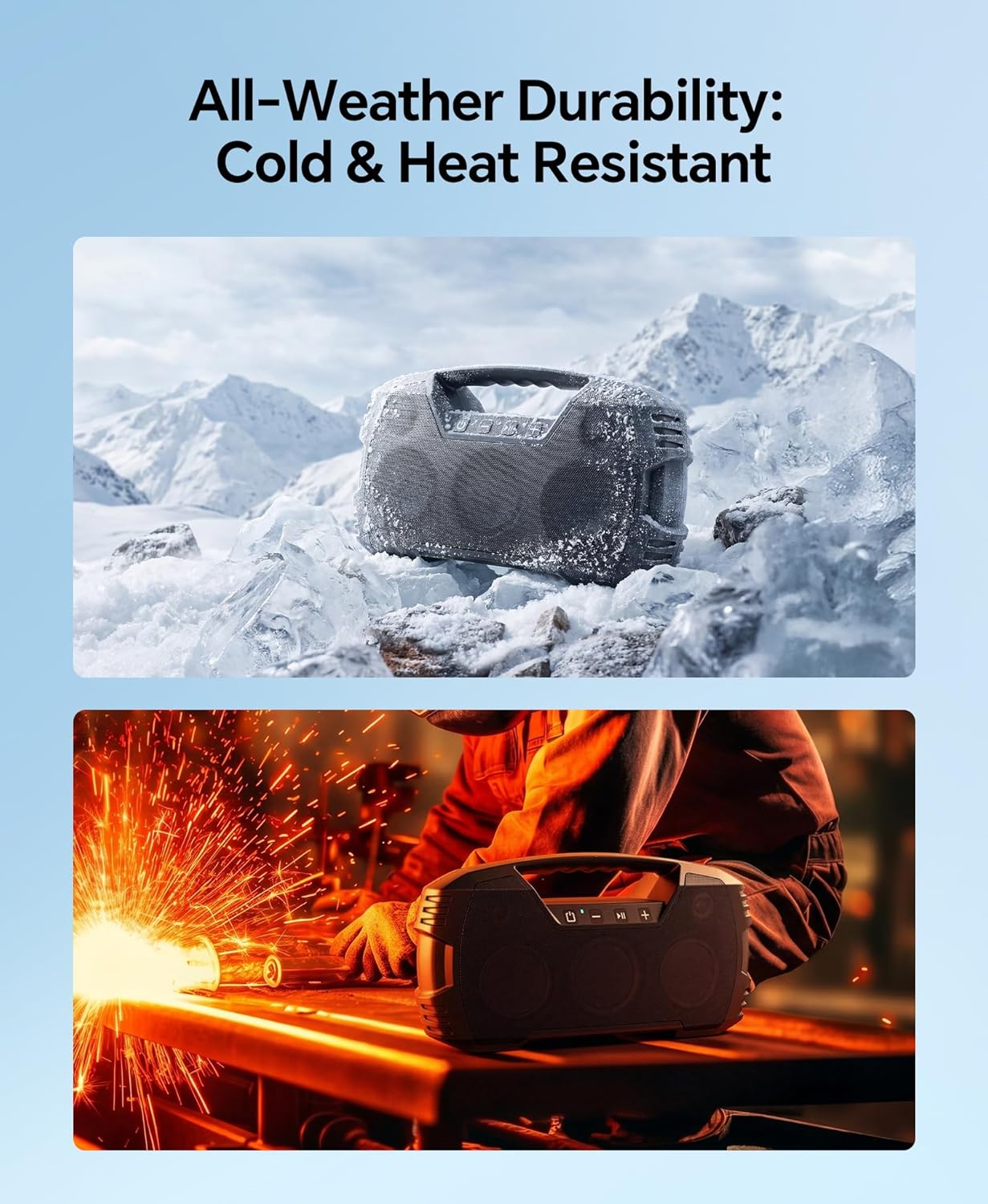 90W Peak IPX7 Waterproof Floating Bluetooth Speaker with 32H Playtime